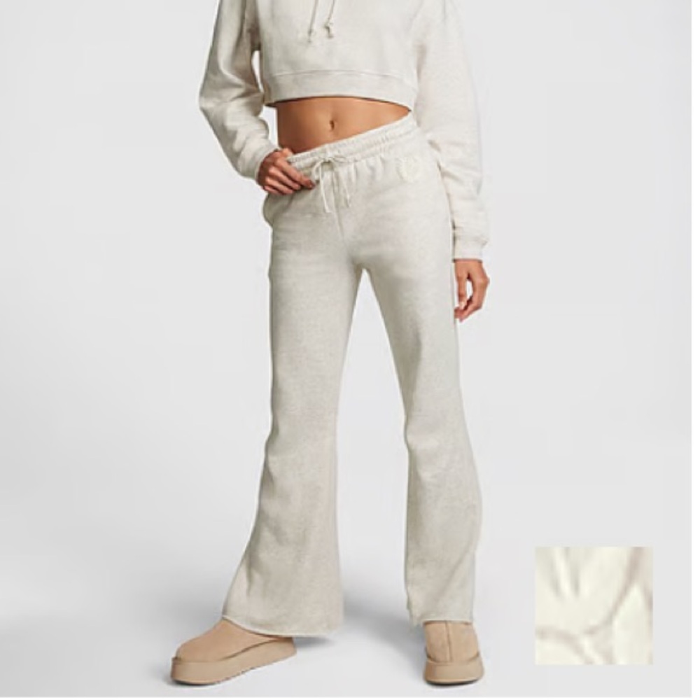 PINK fleece flare sweatpants
